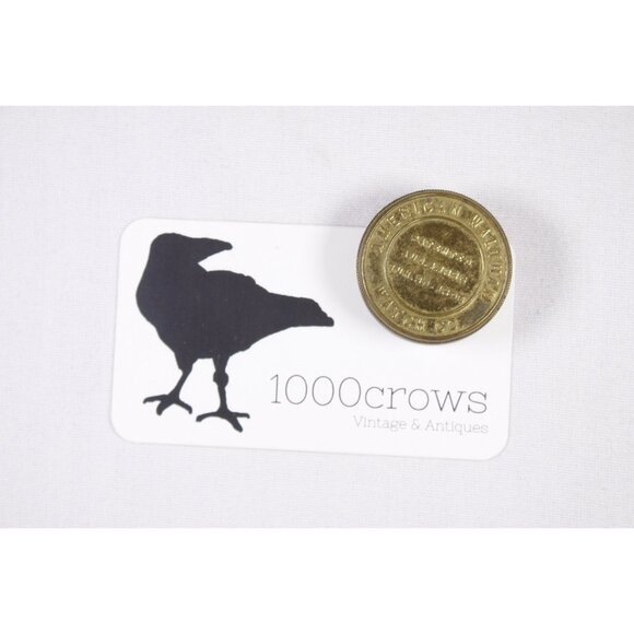 Antique American Waltham Watch Co. brass box, watch parts storage box, flat ring - Picture 10 of 10